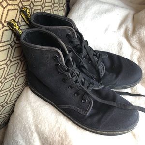 black Dr. Marten booties